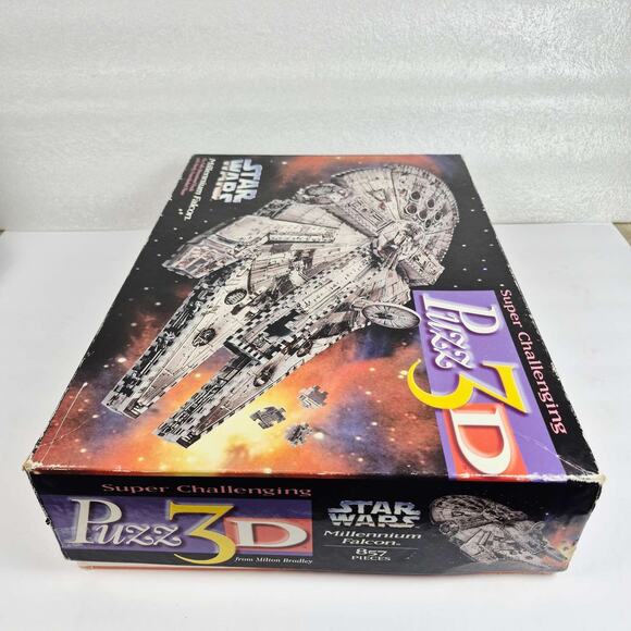 95 Star Wars Millennium Falcon 3D 857 Piece Foam Puzzle Milton Bradley Complete - Picture 2 of 16